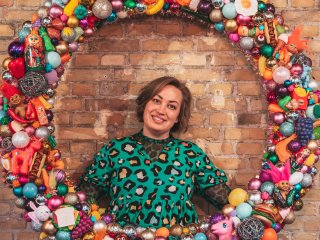 Mine kranse udstilles p� Storms pakhus i Odense