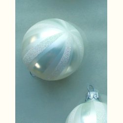 Glaskugle med glimmer striber
