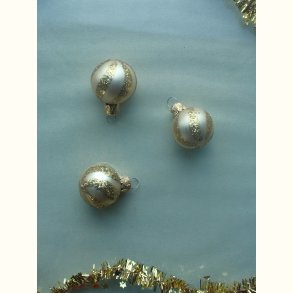 Glaskugler med guld glimmer