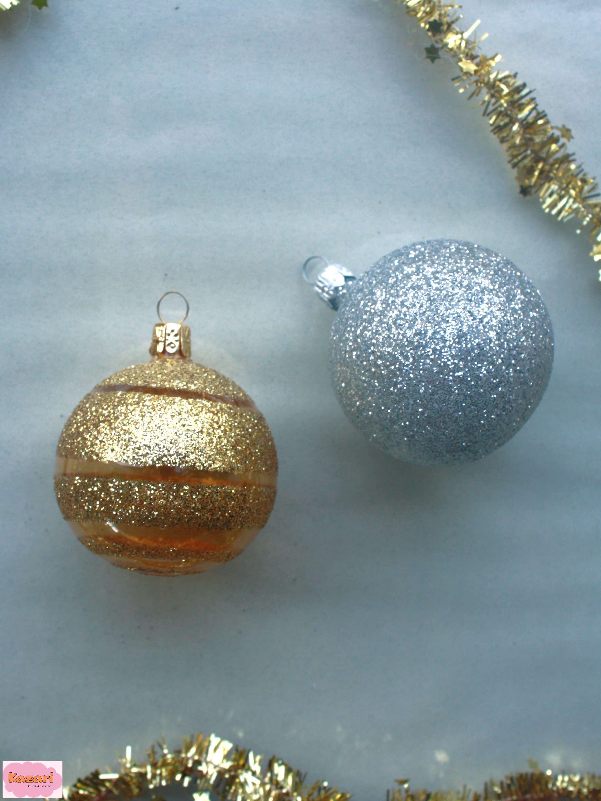 Glaskugler med glimmer