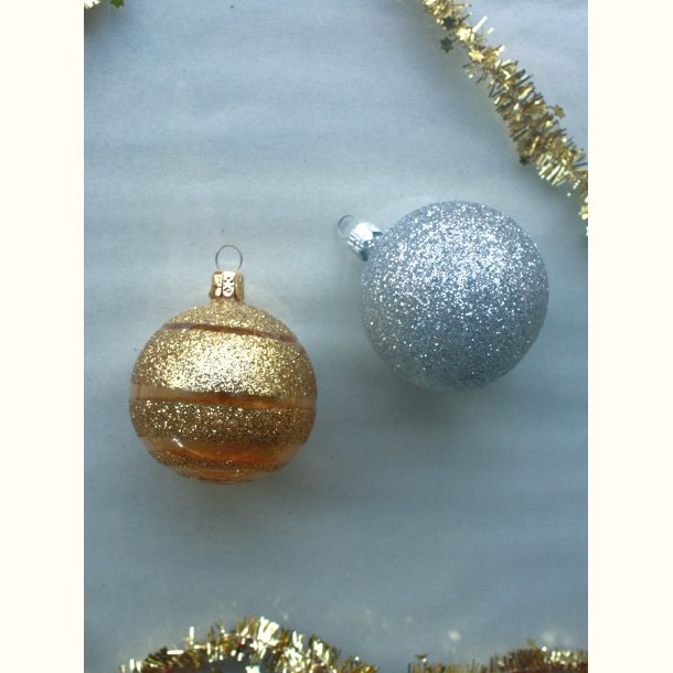 Glaskugler med glimmer